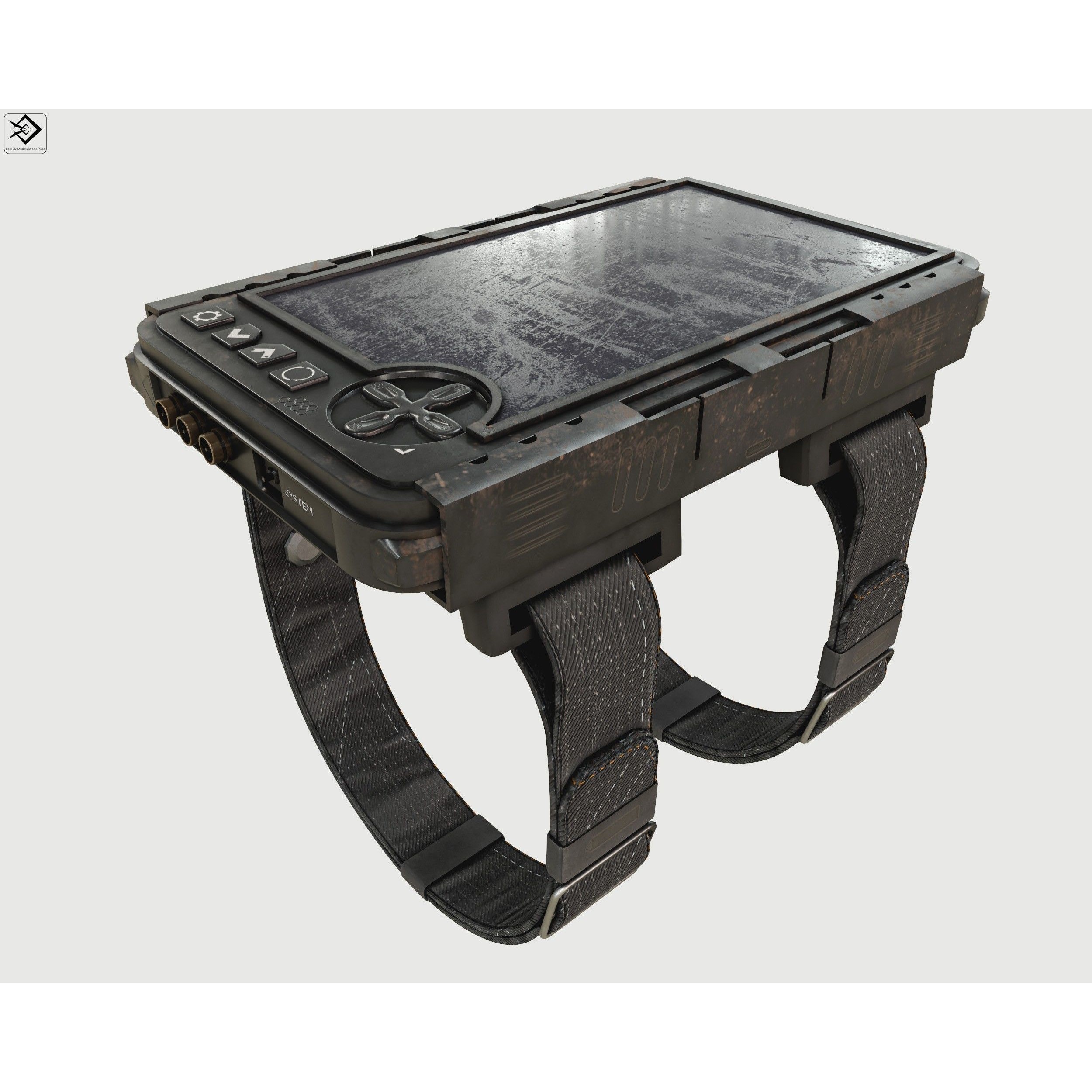 Military Wrist Tablet - Low-Poly Game-Ready 3D Model - View 7