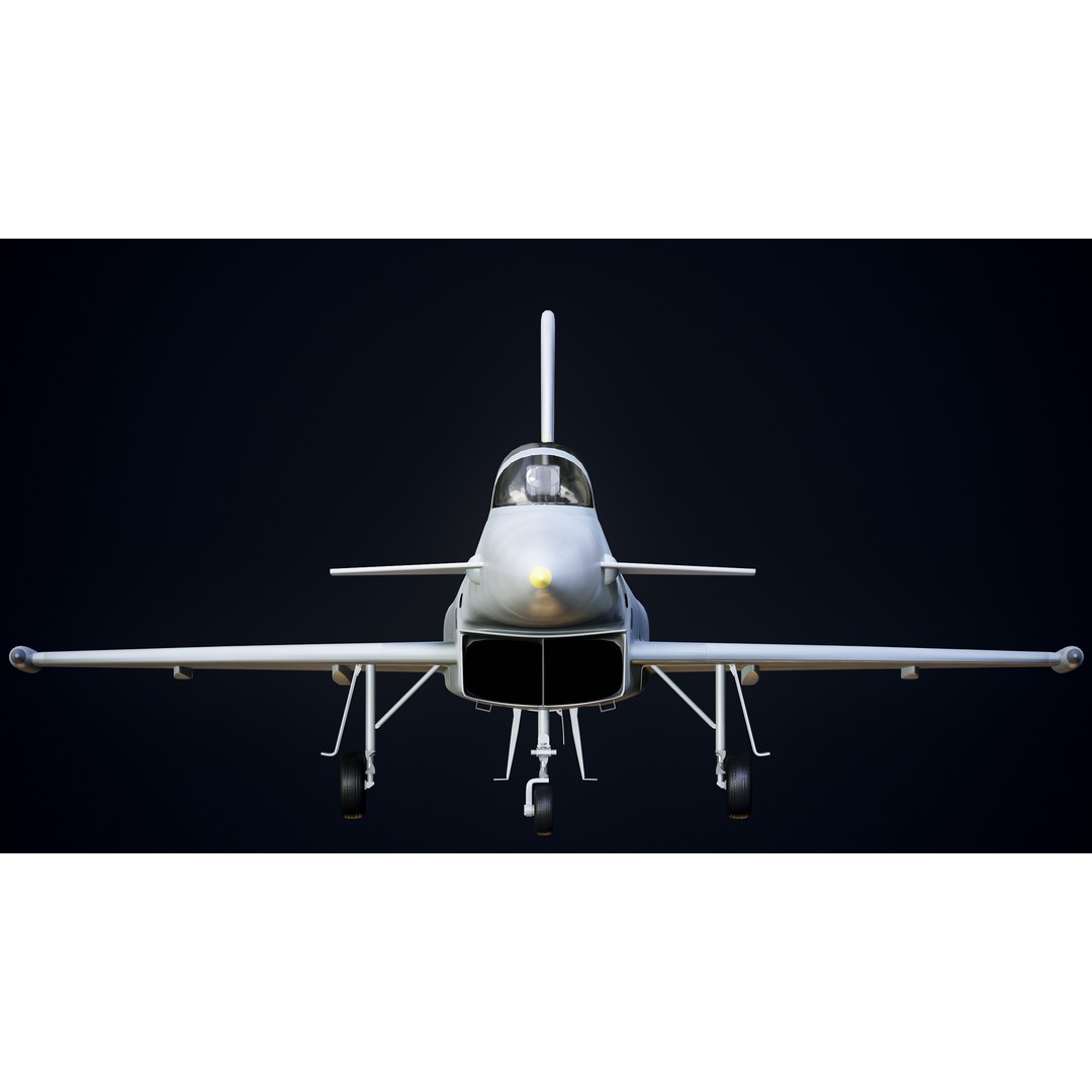 Eurofighter Typhoon 3D Model – Low Poly Military Jet, Game Ready - View 10
