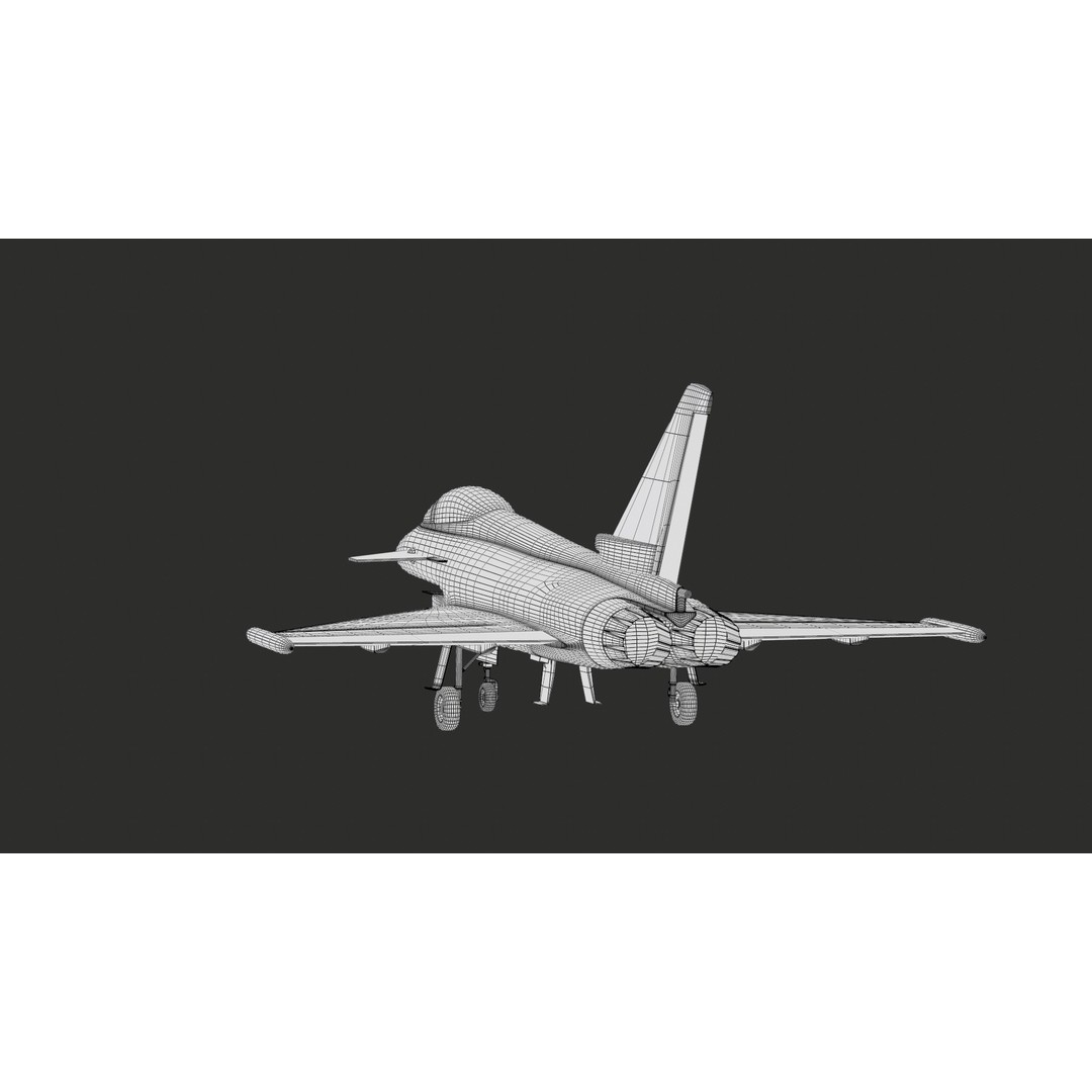 Eurofighter Typhoon 3D Model – Low Poly Military Jet, Game Ready - View 51
