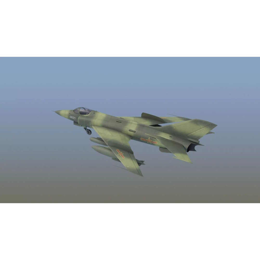 Q5 Fantan 3D Model – Game Ready Military Aircraft, FBX - View 15