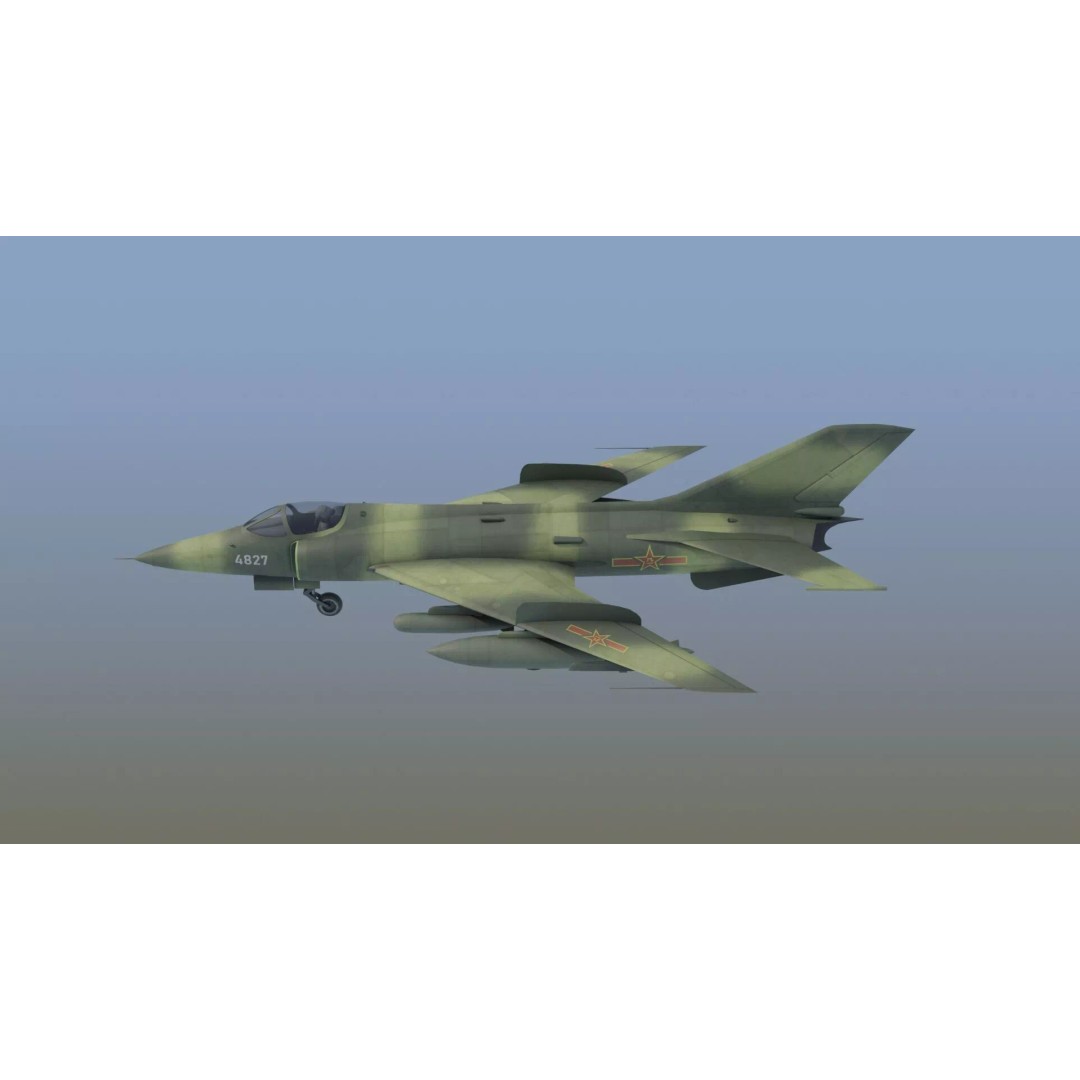 Q5 Fantan 3D Model – Game Ready Military Aircraft, FBX - View 17