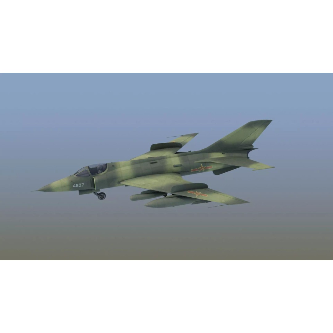 Q5 Fantan 3D Model – Game Ready Military Aircraft, FBX - View 18