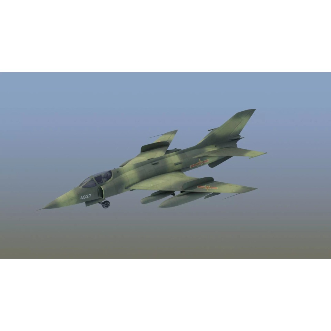 Q5 Fantan 3D Model – Game Ready Military Aircraft, FBX - View 19