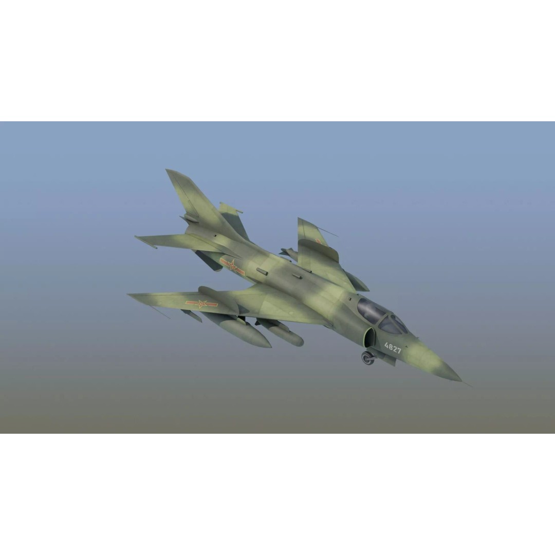 Q5 Fantan 3D Model – Game Ready Military Aircraft, FBX - View 2