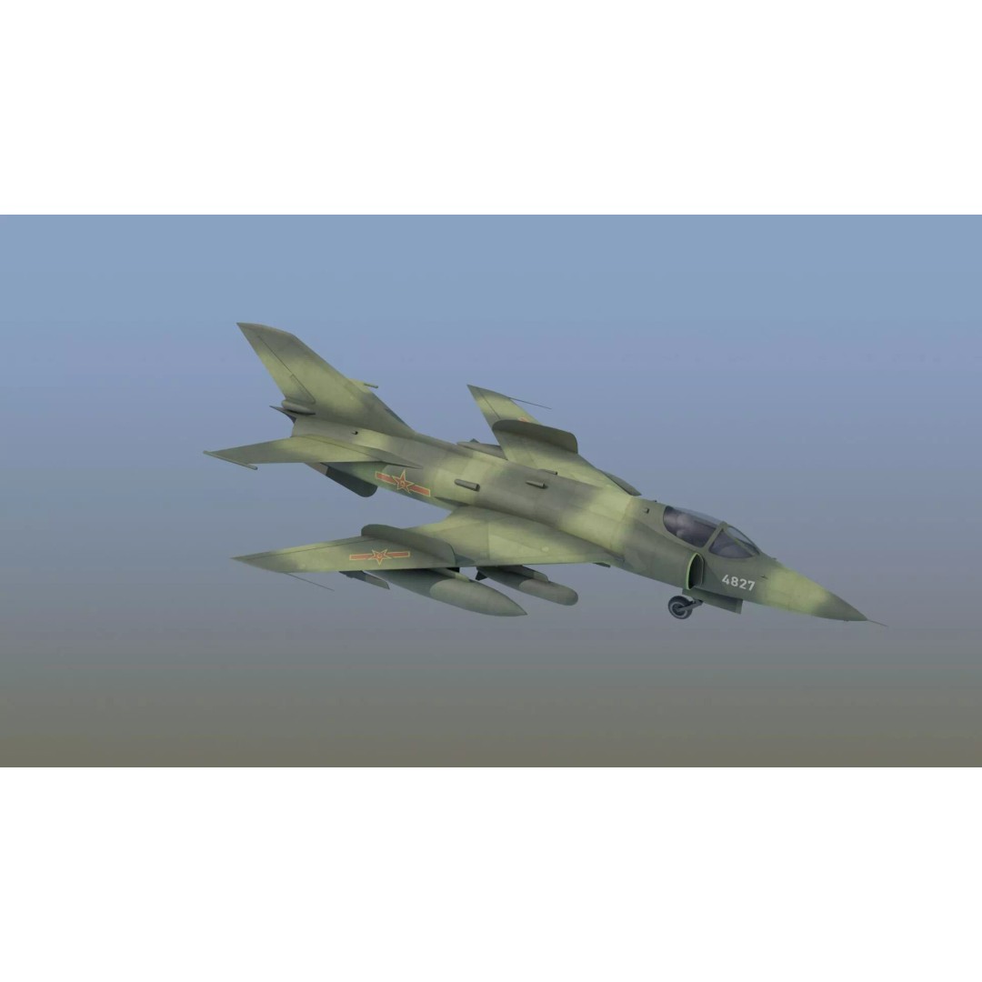 Q5 Fantan 3D Model – Game Ready Military Aircraft, FBX - View 3