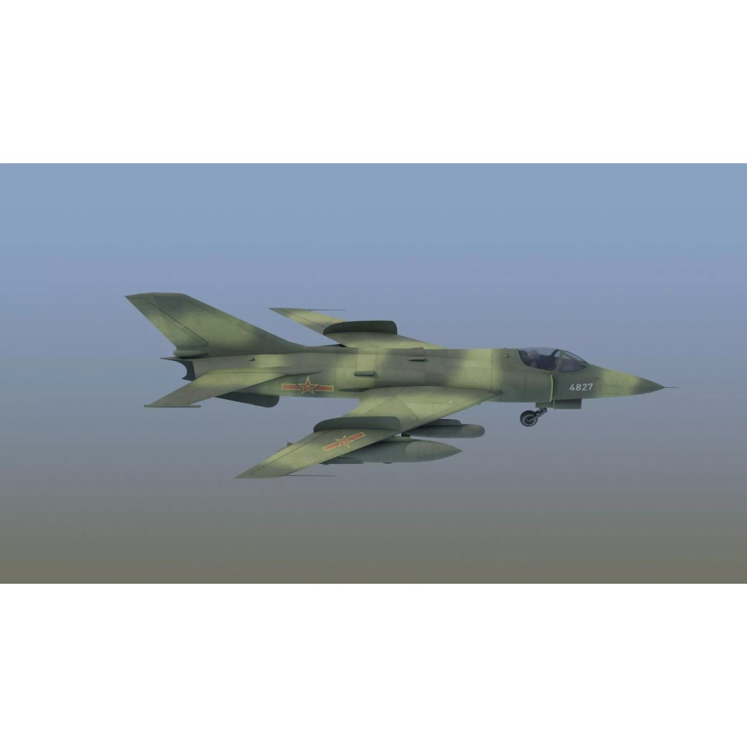 Q5 Fantan 3D Model – Game Ready Military Aircraft, FBX - View 5