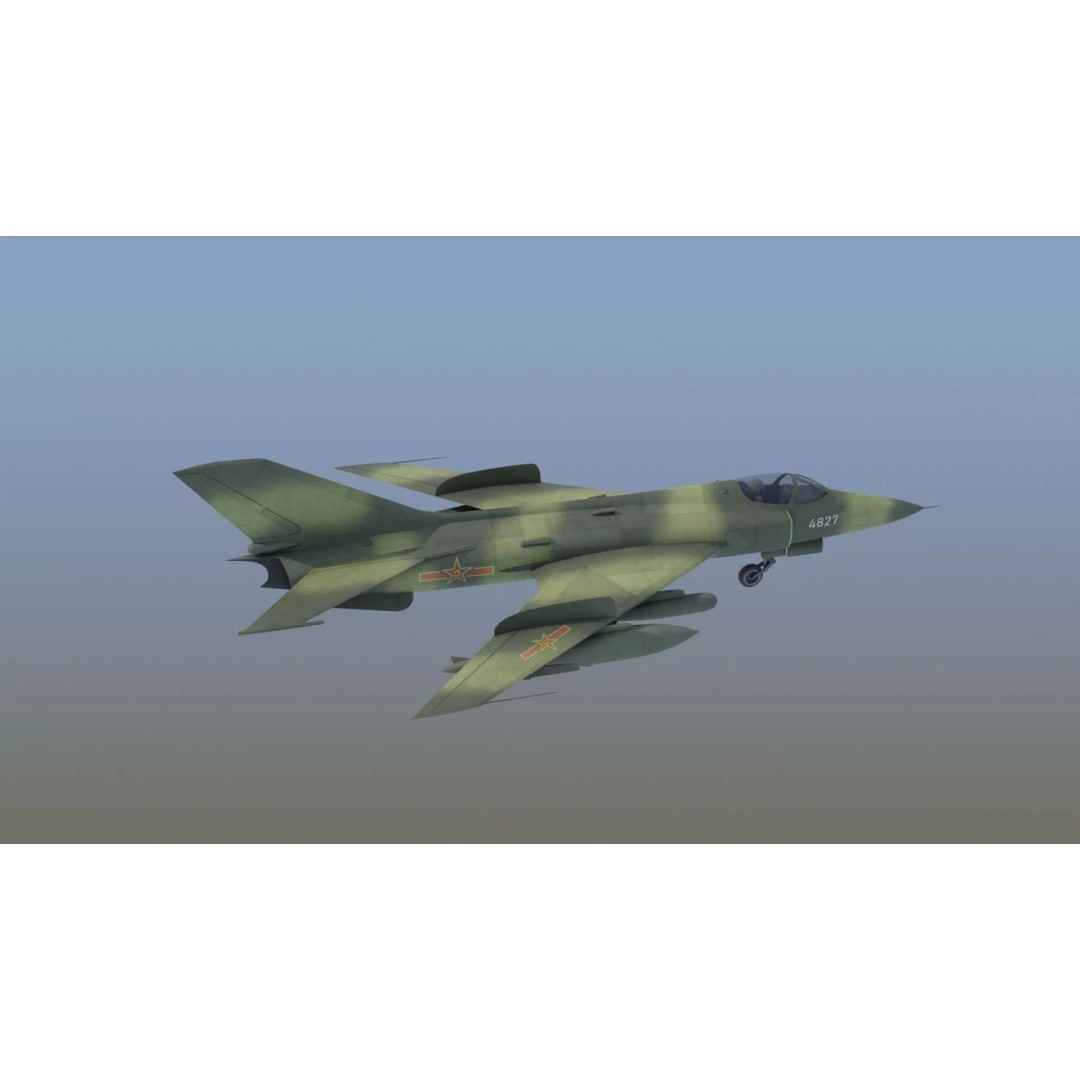 Q5 Fantan 3D Model – Game Ready Military Aircraft, FBX - View 6
