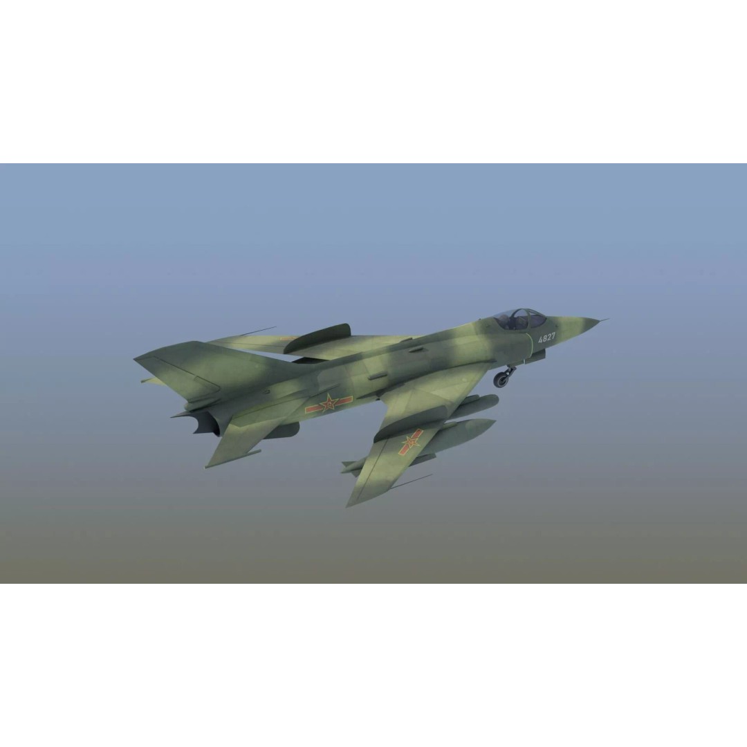Q5 Fantan 3D Model – Game Ready Military Aircraft, FBX - View 7