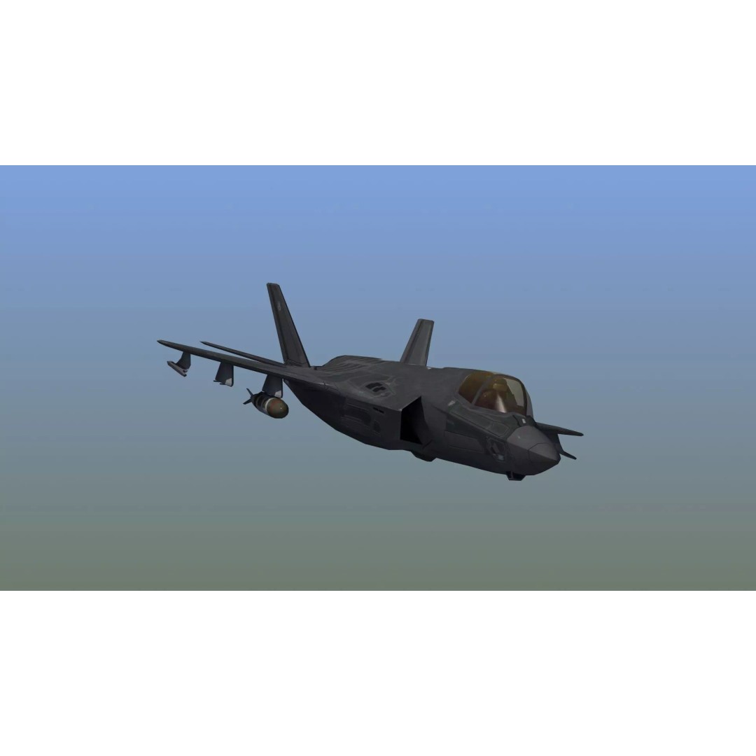 F35A Lightning II 3D Model – Low Poly Military Aircraft, FBX - View 15