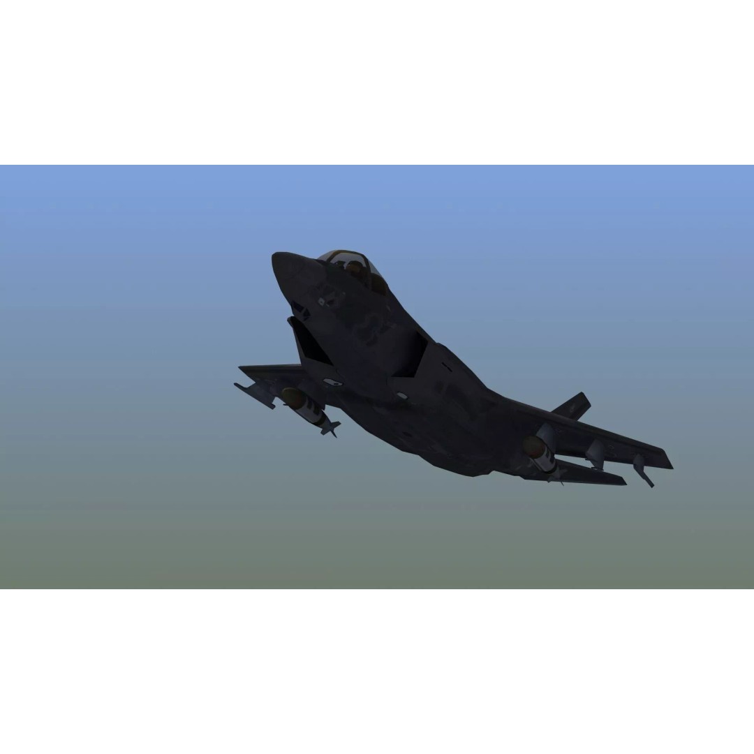 F35A Lightning II 3D Model – Low Poly Military Aircraft, FBX - View 17