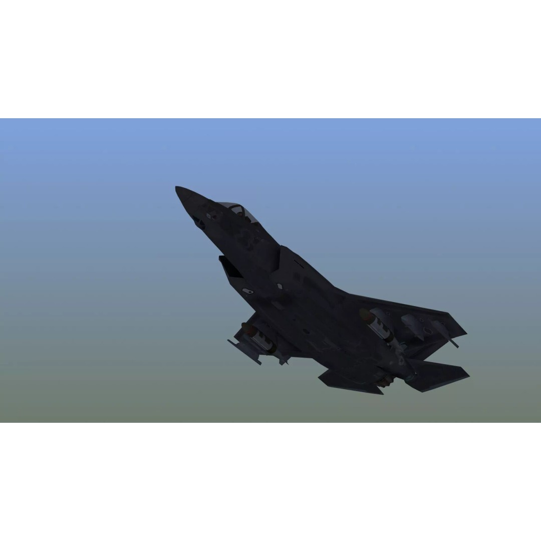F35A Lightning II 3D Model – Low Poly Military Aircraft, FBX - View 18
