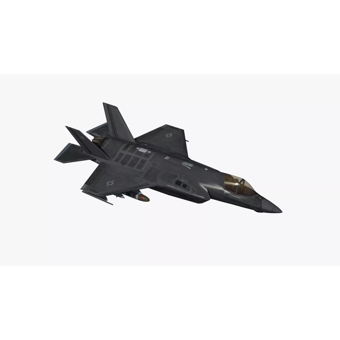 F35A Lightning II 3D Model – Low Poly Military Aircraft, FBX - View 29