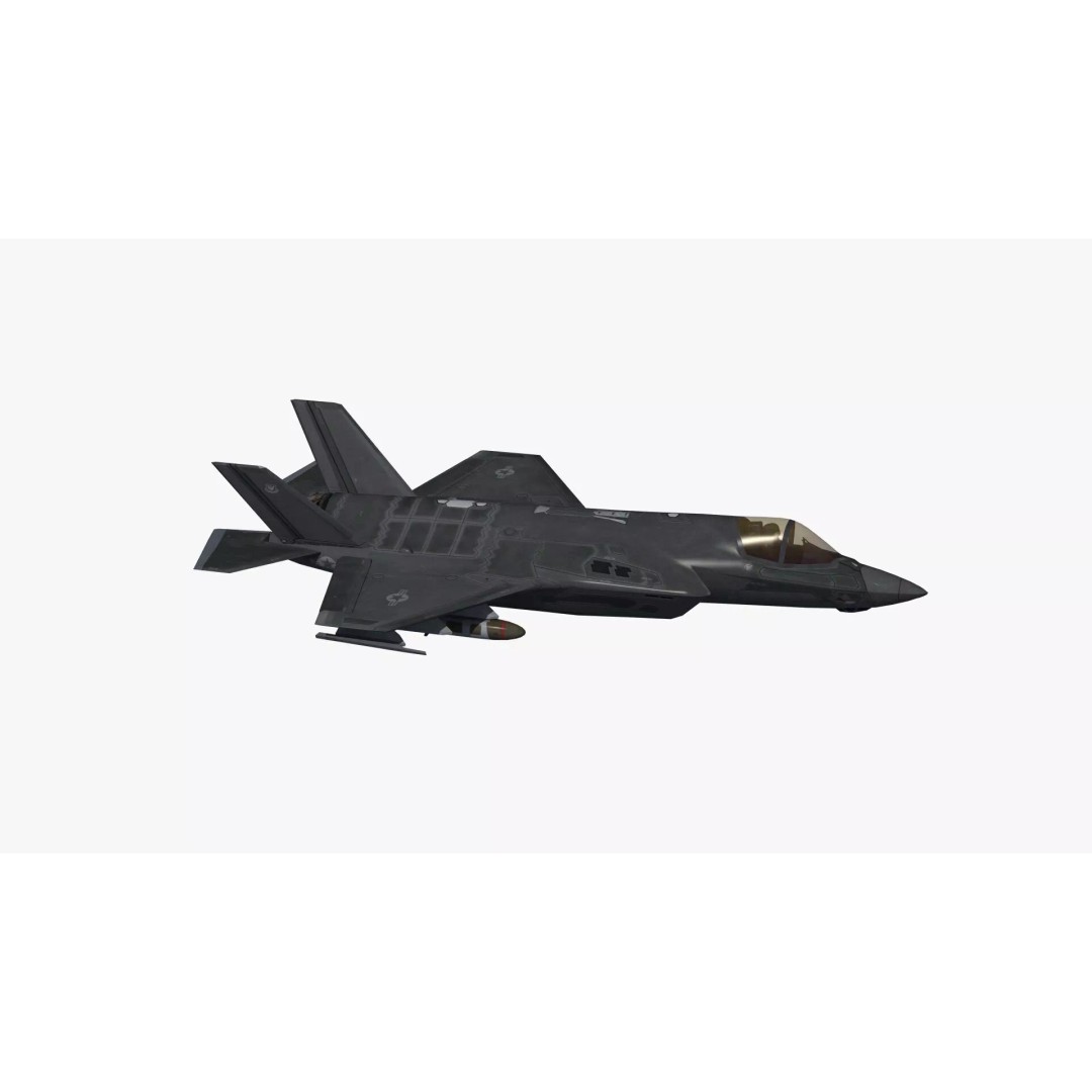 F35A Lightning II 3D Model – Low Poly Military Aircraft, FBX - View 30
