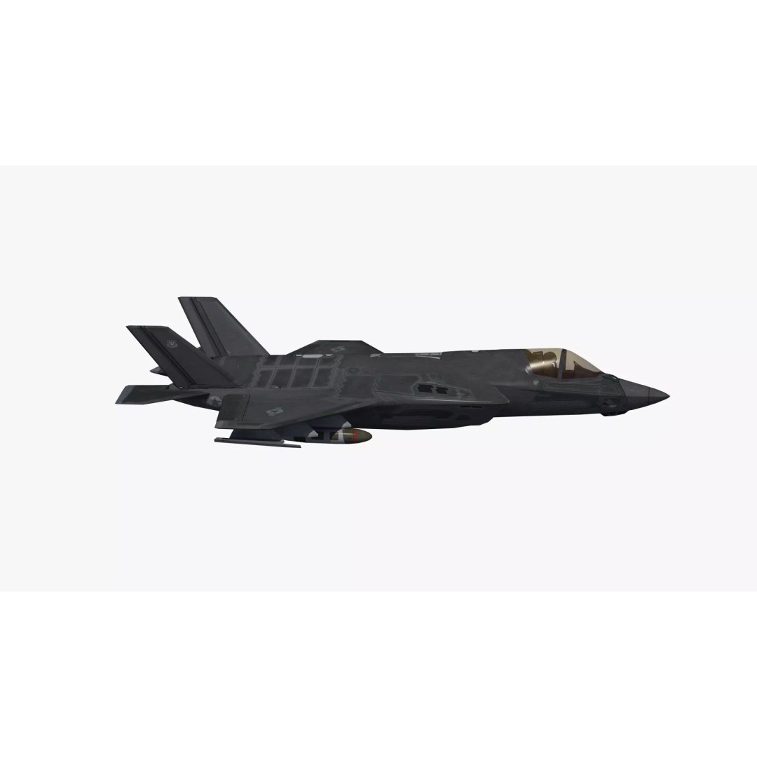 F35A Lightning II 3D Model – Low Poly Military Aircraft, FBX - View 31