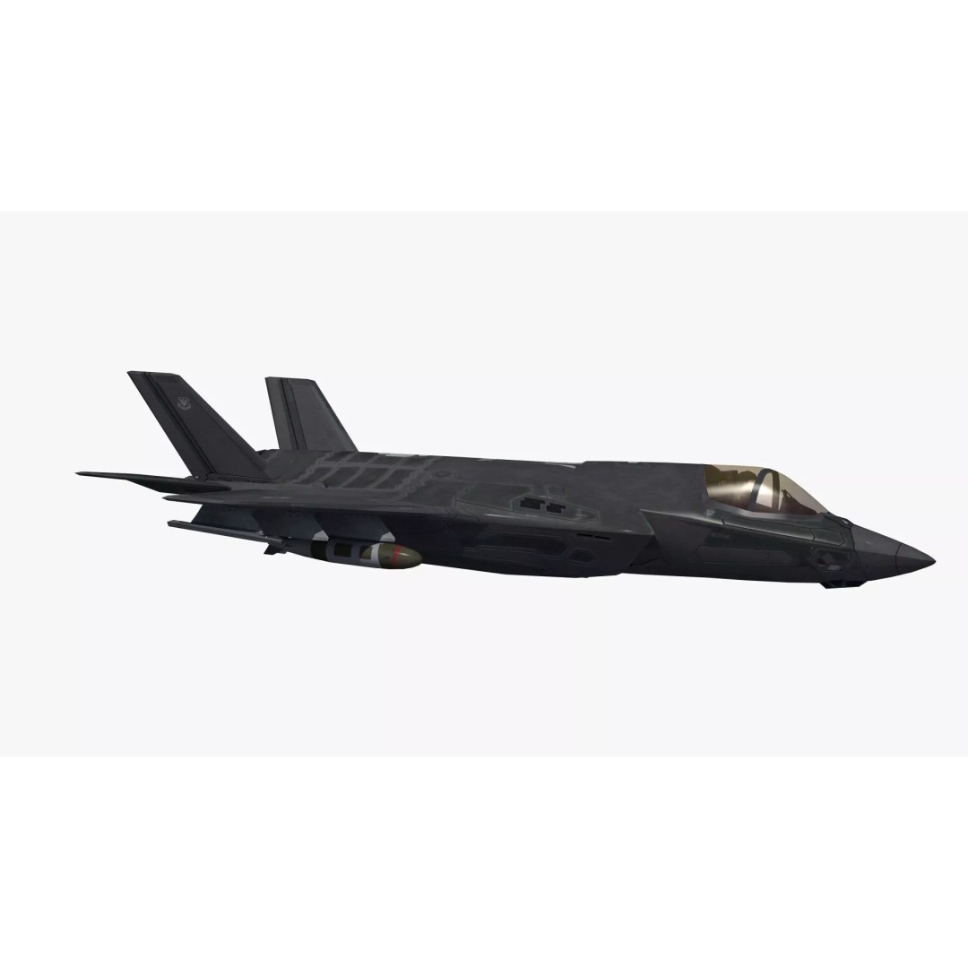 F35A Lightning II 3D Model – Low Poly Military Aircraft, FBX - View 32