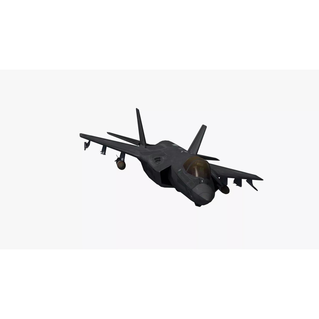 F35A Lightning II 3D Model – Low Poly Military Aircraft, FBX - View 35
