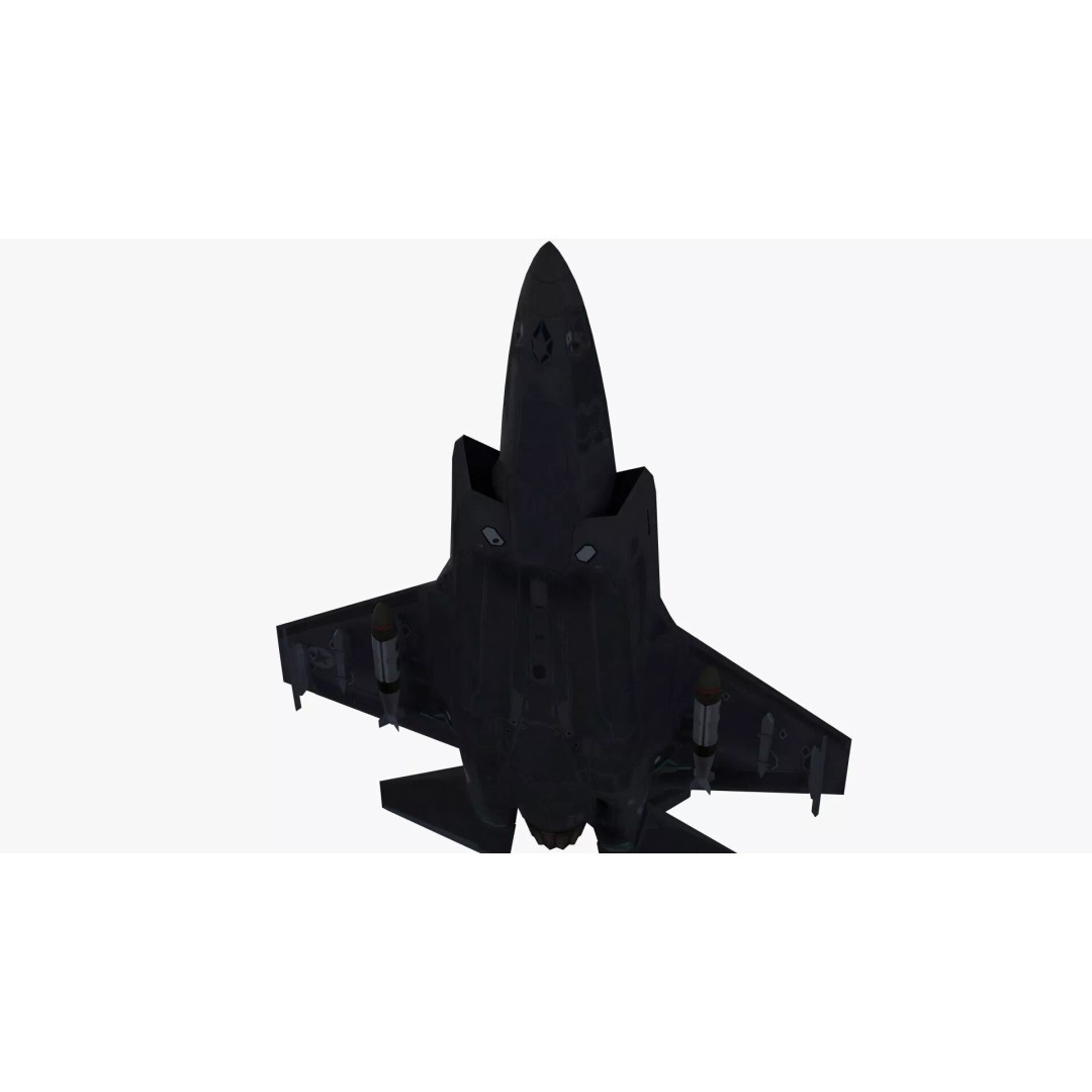 F35A Lightning II 3D Model – Low Poly Military Aircraft, FBX - View 38