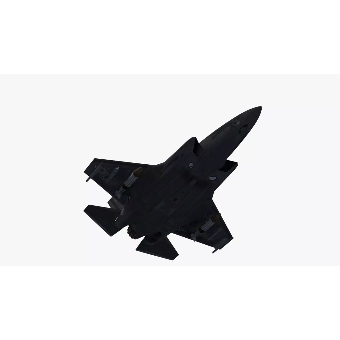 F35A Lightning II 3D Model – Low Poly Military Aircraft, FBX - View 39