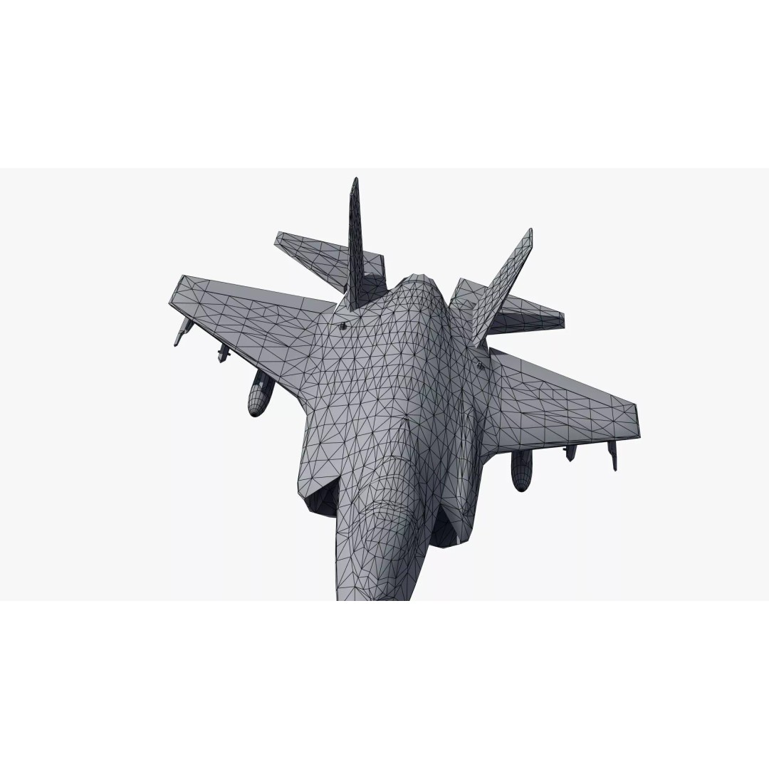 F35A Lightning II 3D Model – Low Poly Military Aircraft, FBX - View 41