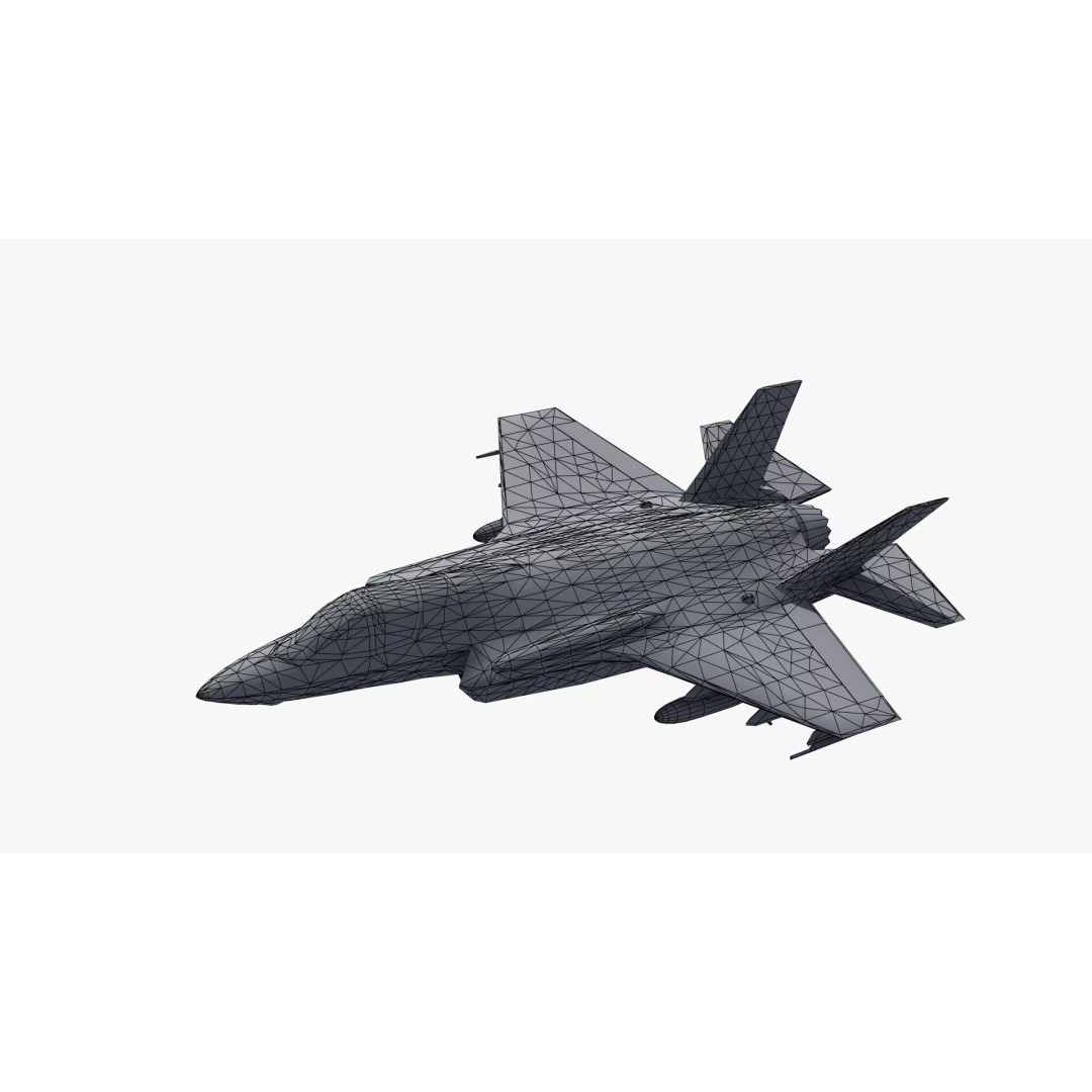 F35A Lightning II 3D Model – Low Poly Military Aircraft, FBX - View 42