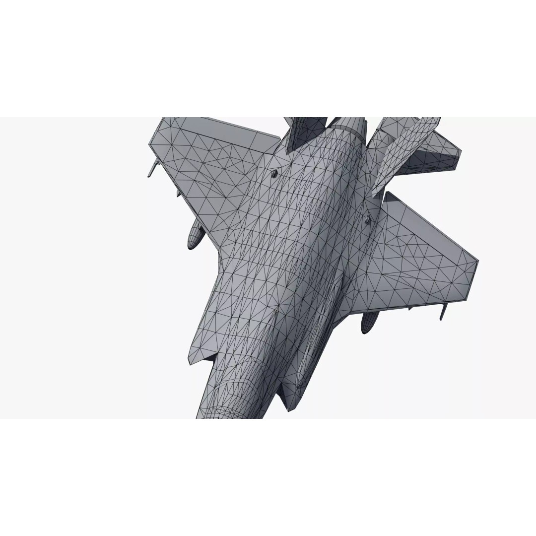 F35A Lightning II 3D Model – Low Poly Military Aircraft, FBX - View 43