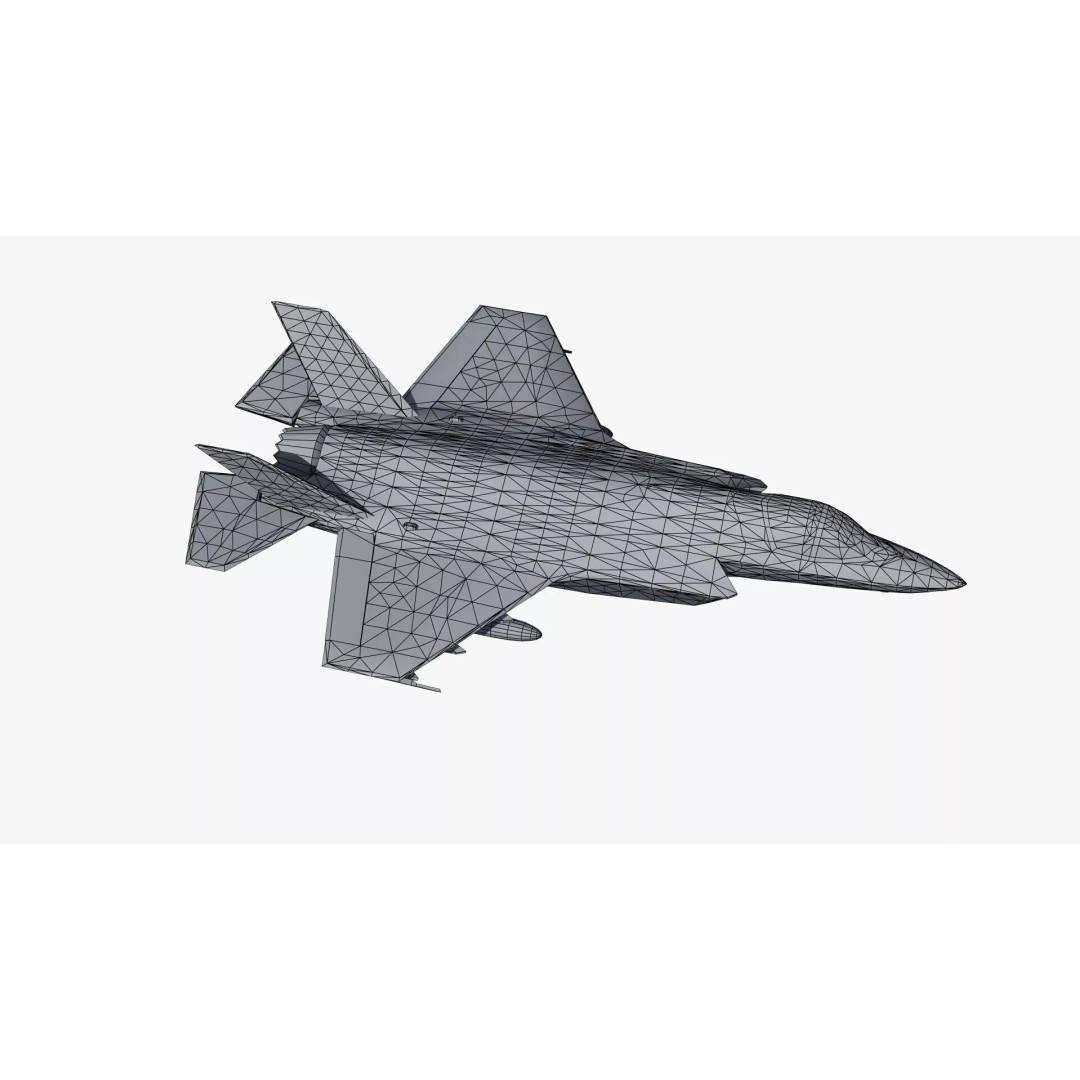F35A Lightning II 3D Model – Low Poly Military Aircraft, FBX - View 44