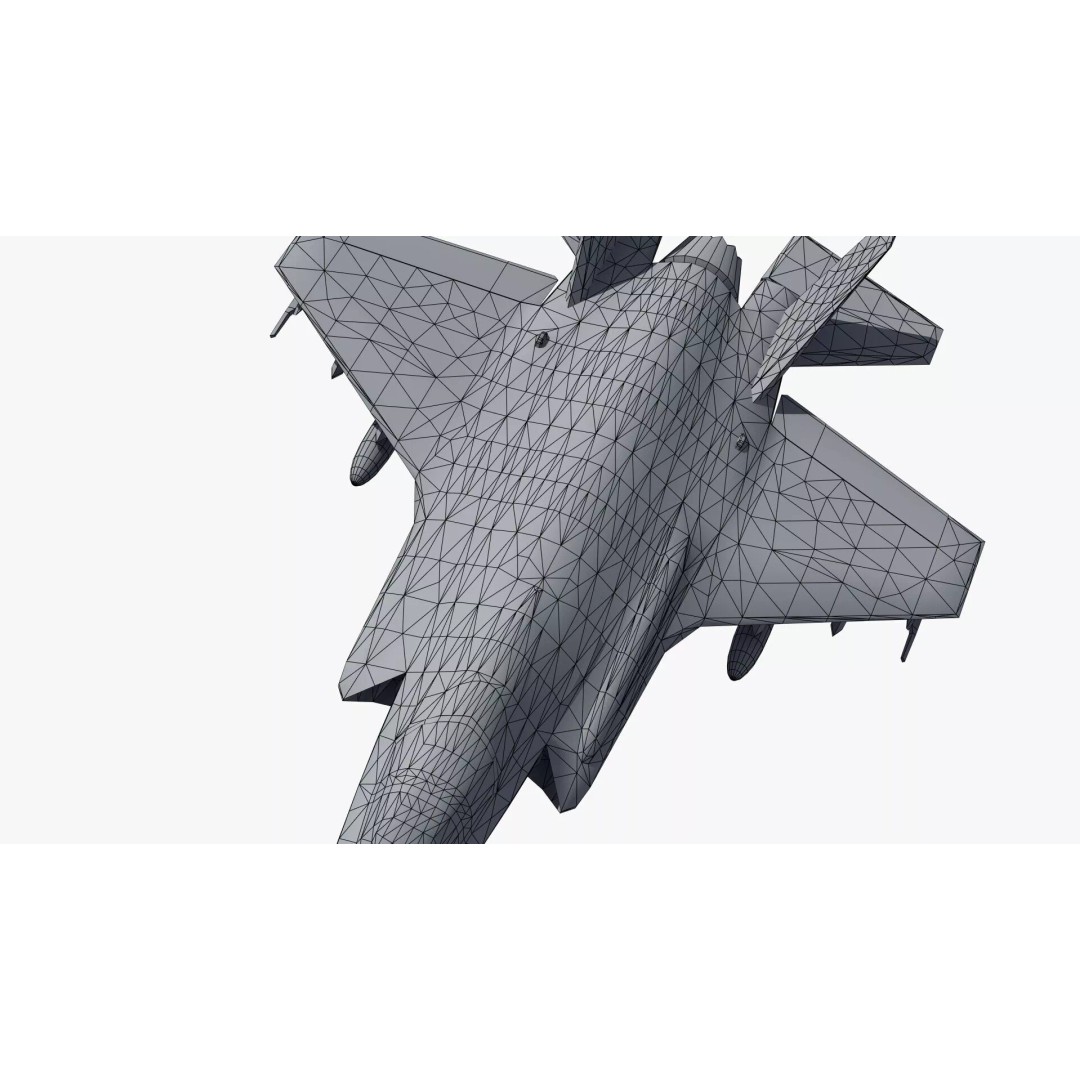 F35A Lightning II 3D Model – Low Poly Military Aircraft, FBX - View 45