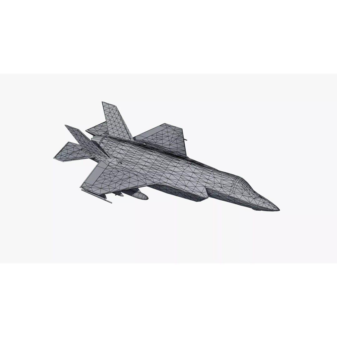 F35A Lightning II 3D Model – Low Poly Military Aircraft, FBX - View 48