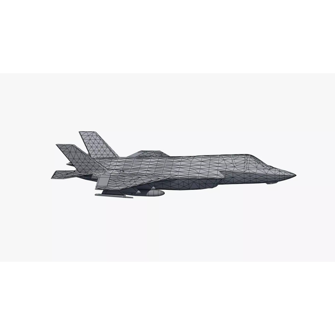 F35A Lightning II 3D Model – Low Poly Military Aircraft, FBX - View 50
