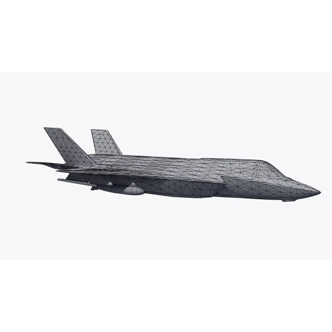 F35A Lightning II 3D Model – Low Poly Military Aircraft, FBX - View 51