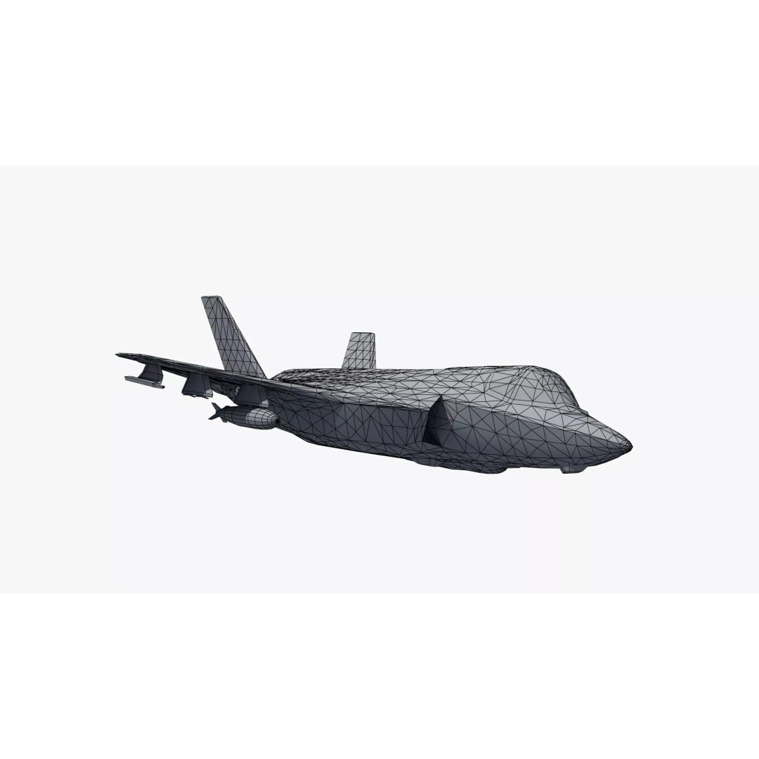 F35A Lightning II 3D Model – Low Poly Military Aircraft, FBX - View 52