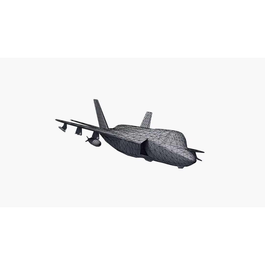 F35A Lightning II 3D Model – Low Poly Military Aircraft, FBX - View 53