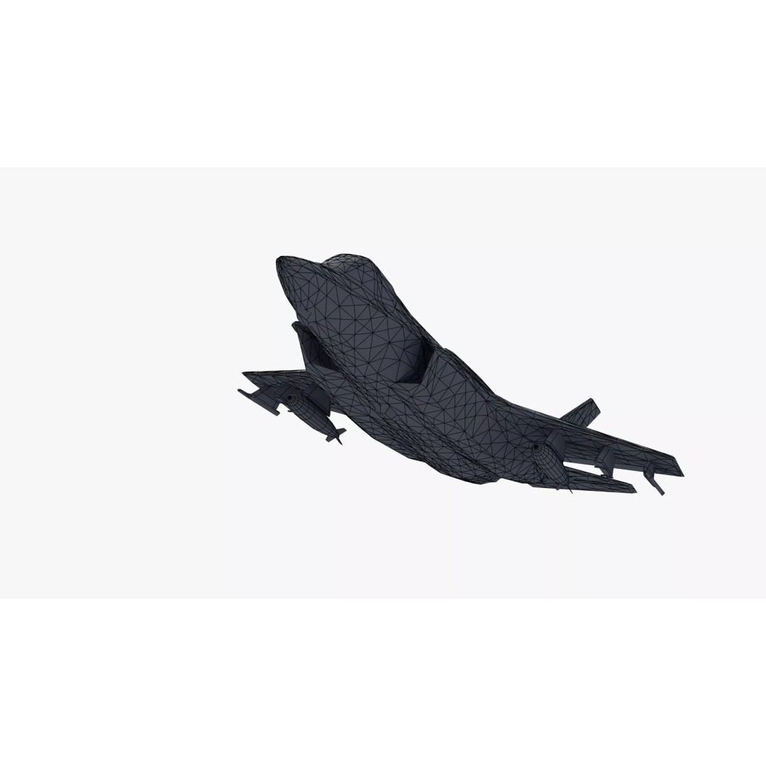 F35A Lightning II 3D Model – Low Poly Military Aircraft, FBX - View 55
