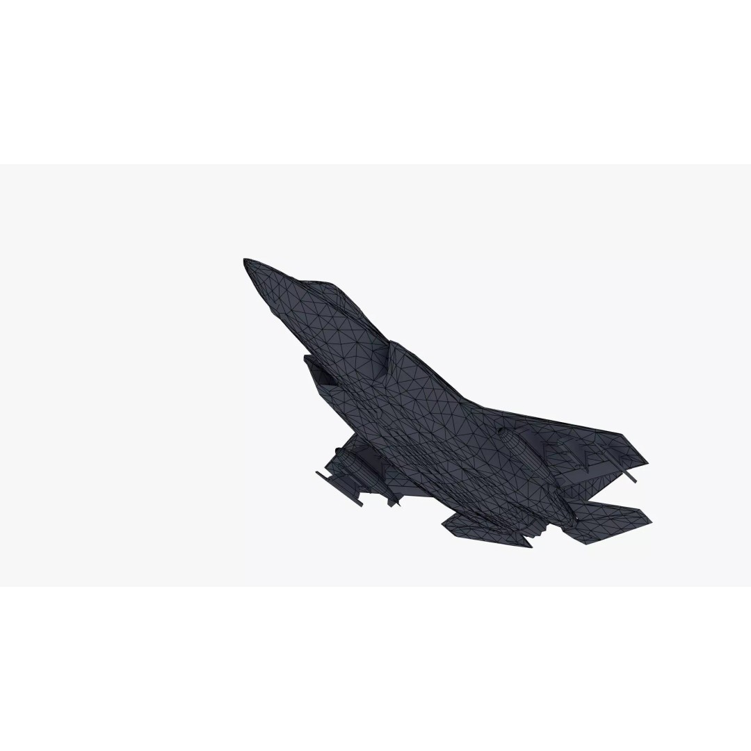 F35A Lightning II 3D Model – Low Poly Military Aircraft, FBX - View 56
