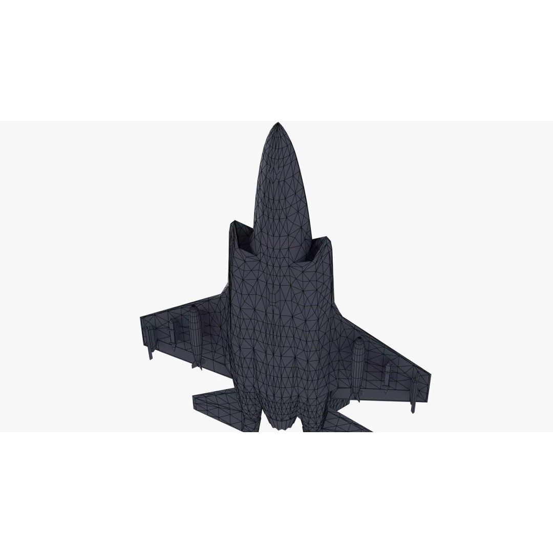 F35A Lightning II 3D Model – Low Poly Military Aircraft, FBX - View 57