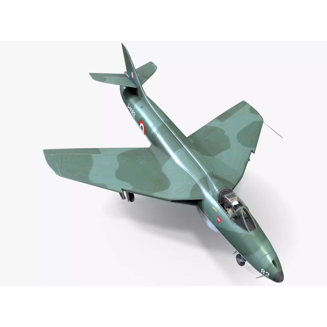 Hawker Hunter MK56 3D Model – Low Poly Game-Ready Aircraft, FBX - View 2