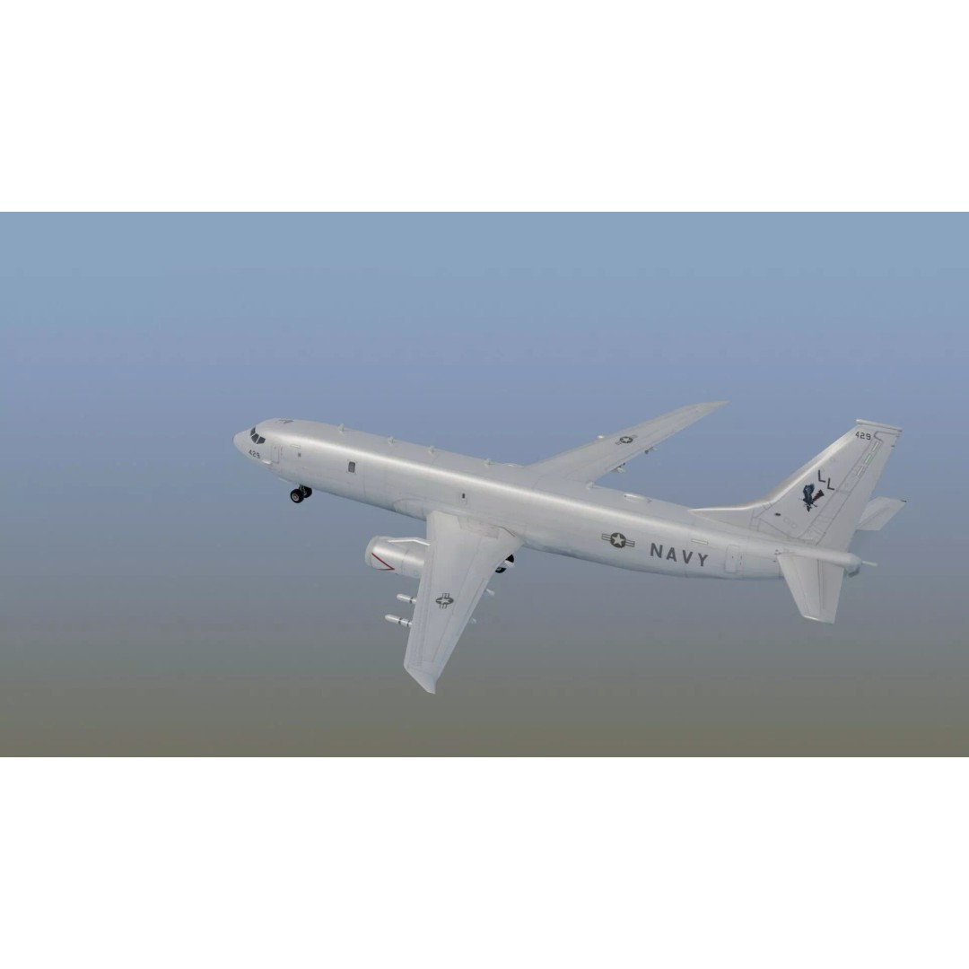 P-8 Poseidon 3D Model – Game Ready Military Aircraft, FBX, OBJ - View 14