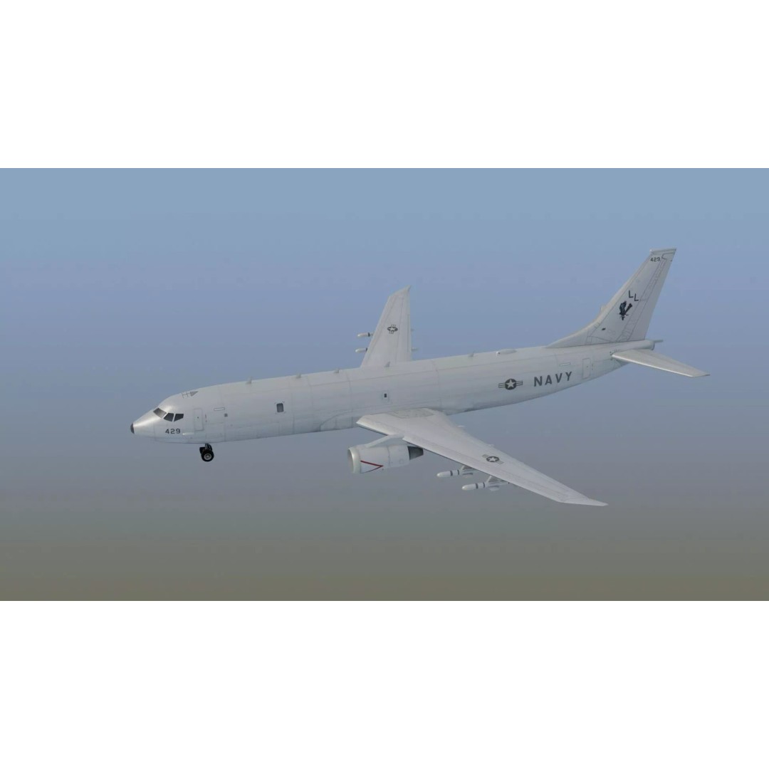 P-8 Poseidon 3D Model – Game Ready Military Aircraft, FBX, OBJ - View 17