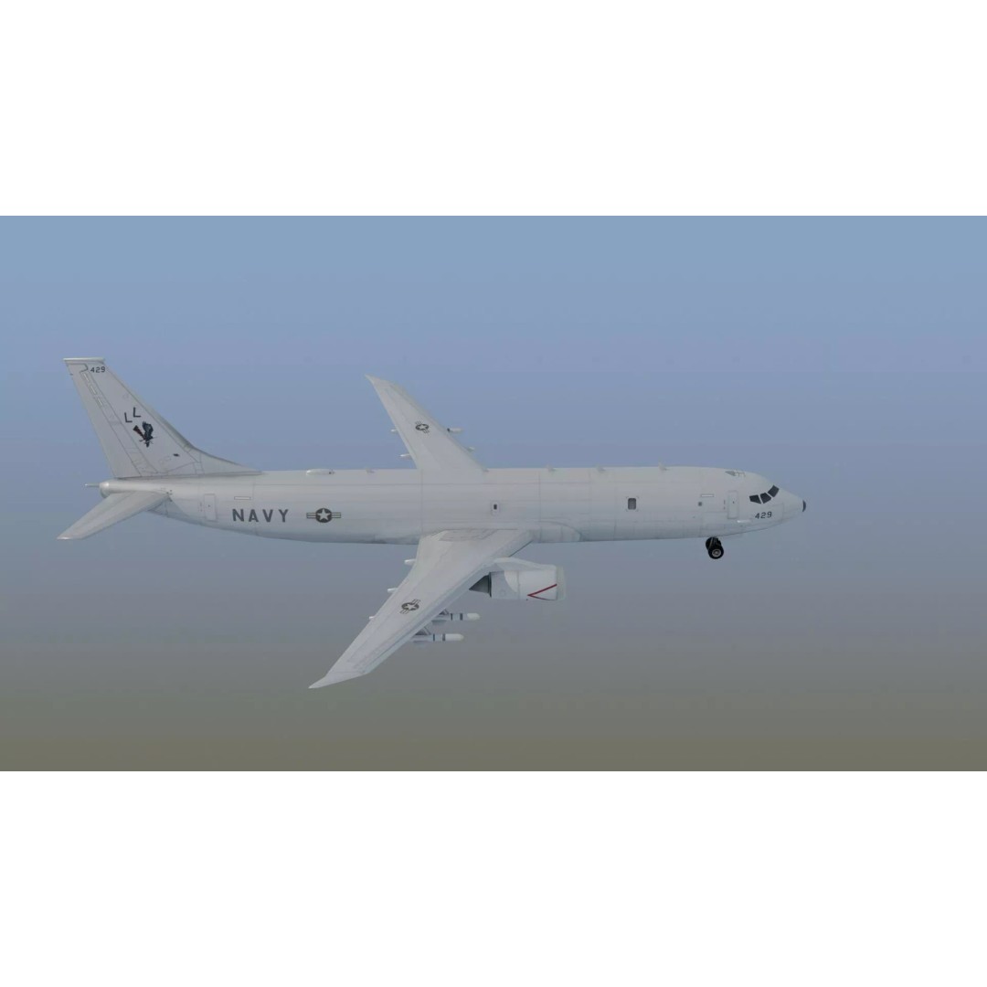 P-8 Poseidon 3D Model – Game Ready Military Aircraft, FBX, OBJ - View 4