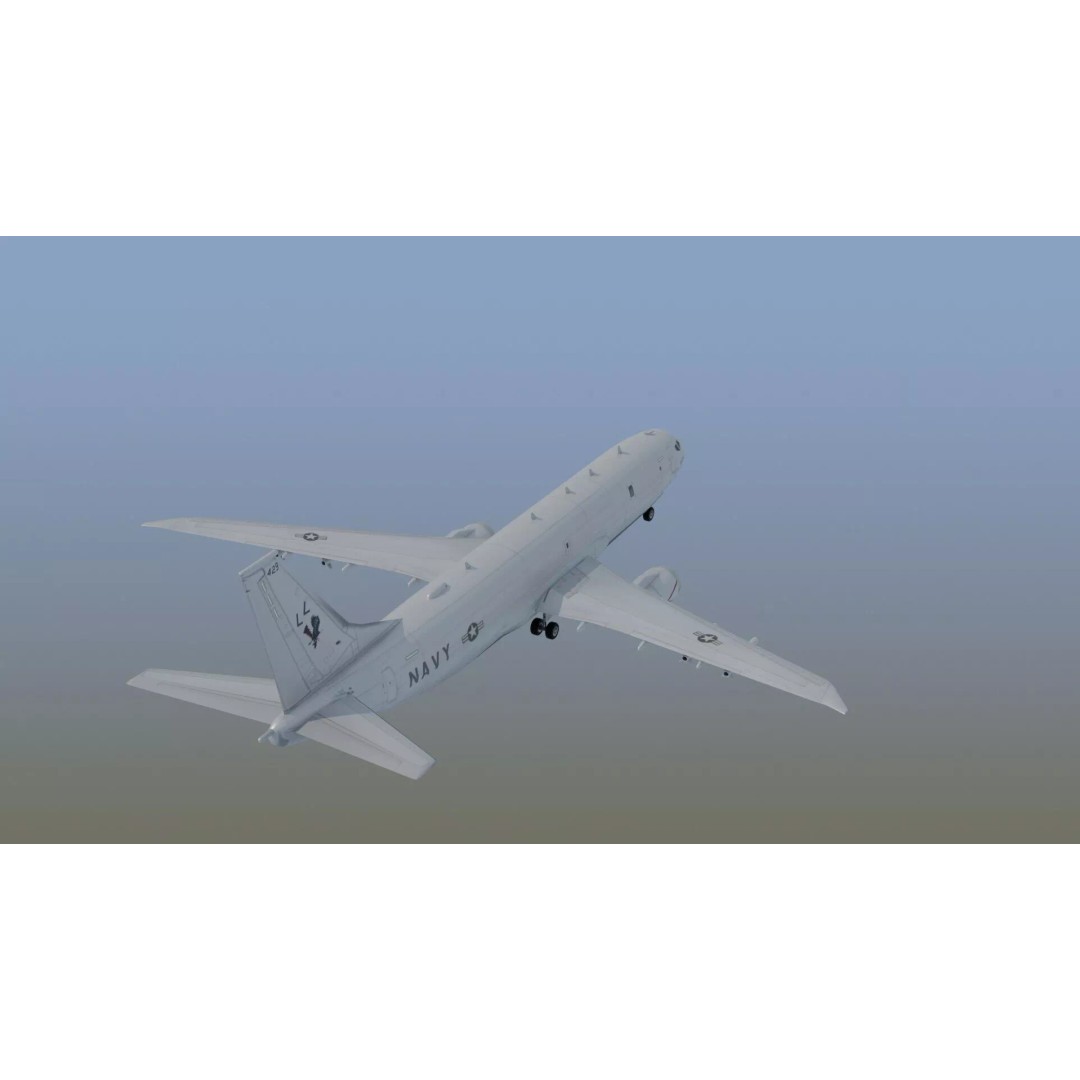 P-8 Poseidon 3D Model – Game Ready Military Aircraft, FBX, OBJ - View 8