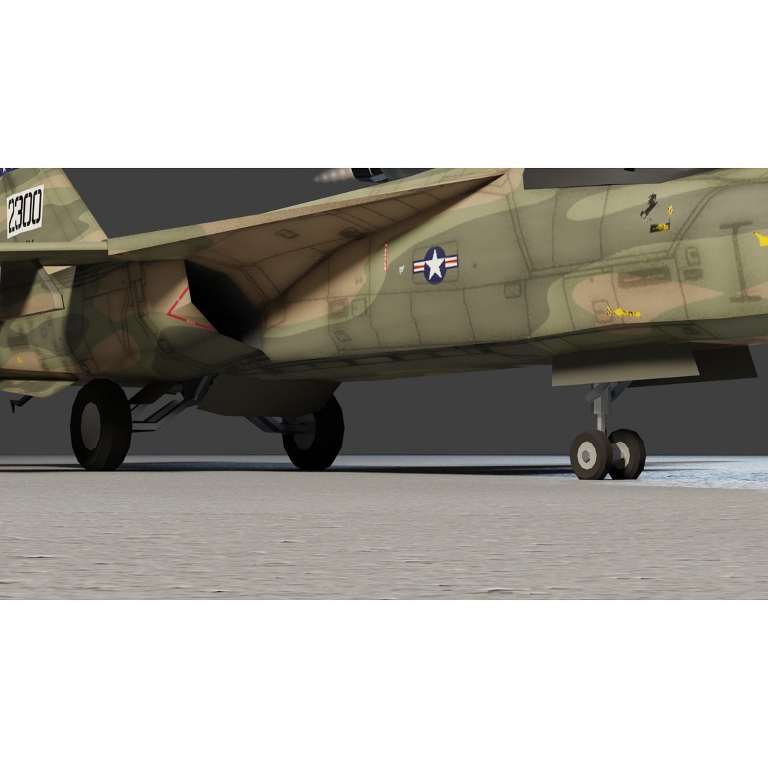General Dynamics F-111 Aardvark 3D Model – Low Poly Military Aircraft, FBX - View 14