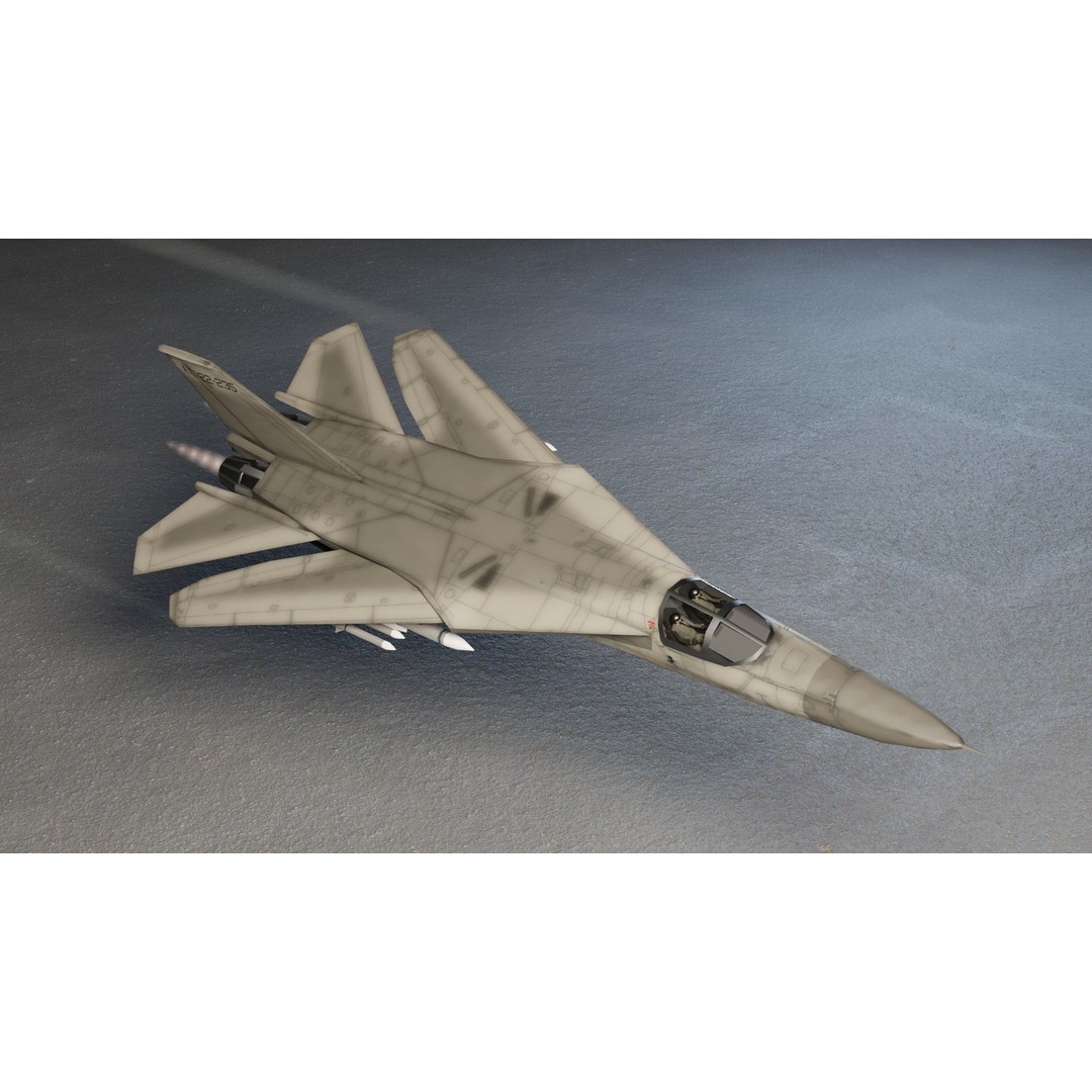 General Dynamics F-111 Aardvark 3D Model – Low Poly Military Aircraft, FBX - View 15