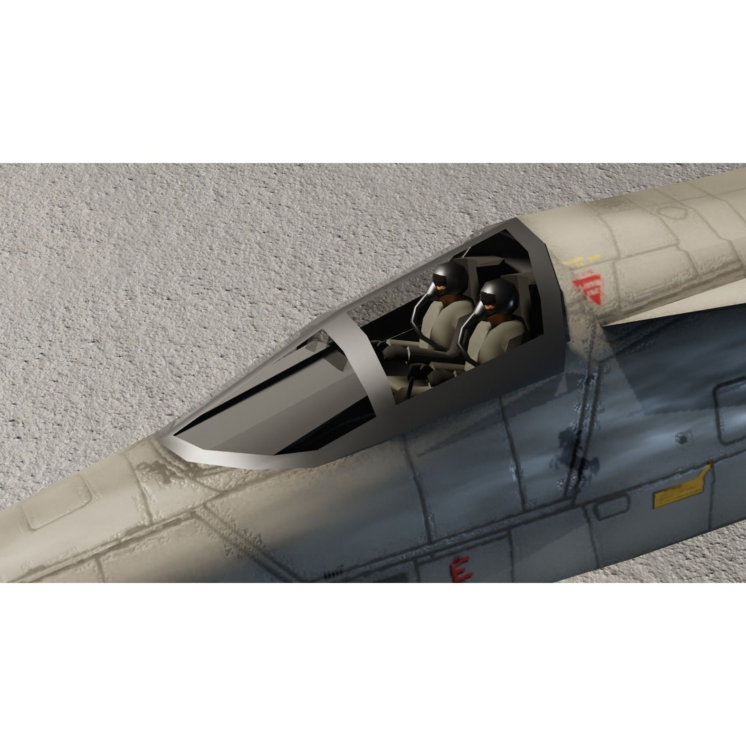 General Dynamics F-111 Aardvark 3D Model – Low Poly Military Aircraft, FBX - View 16
