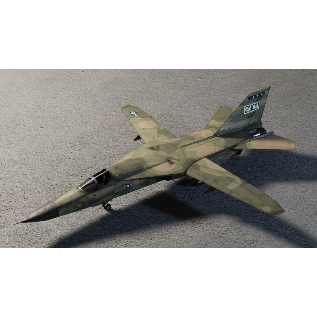 General Dynamics F-111 Aardvark 3D Model – Low Poly Military Aircraft, FBX - View 19