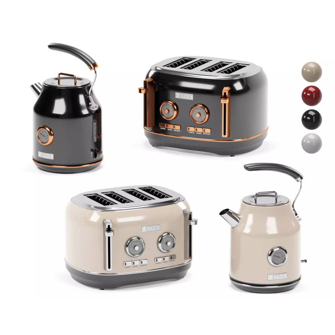 Dorset Electric Kettle & Toaster 3D Model – PBR Textures, FBX, OBJ - View 2