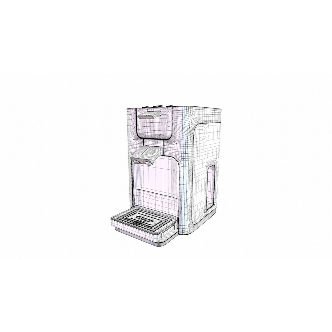 Philips Coffee Maker 3D Model – Game Ready PBR Asset, FBX, OBJ - View 9