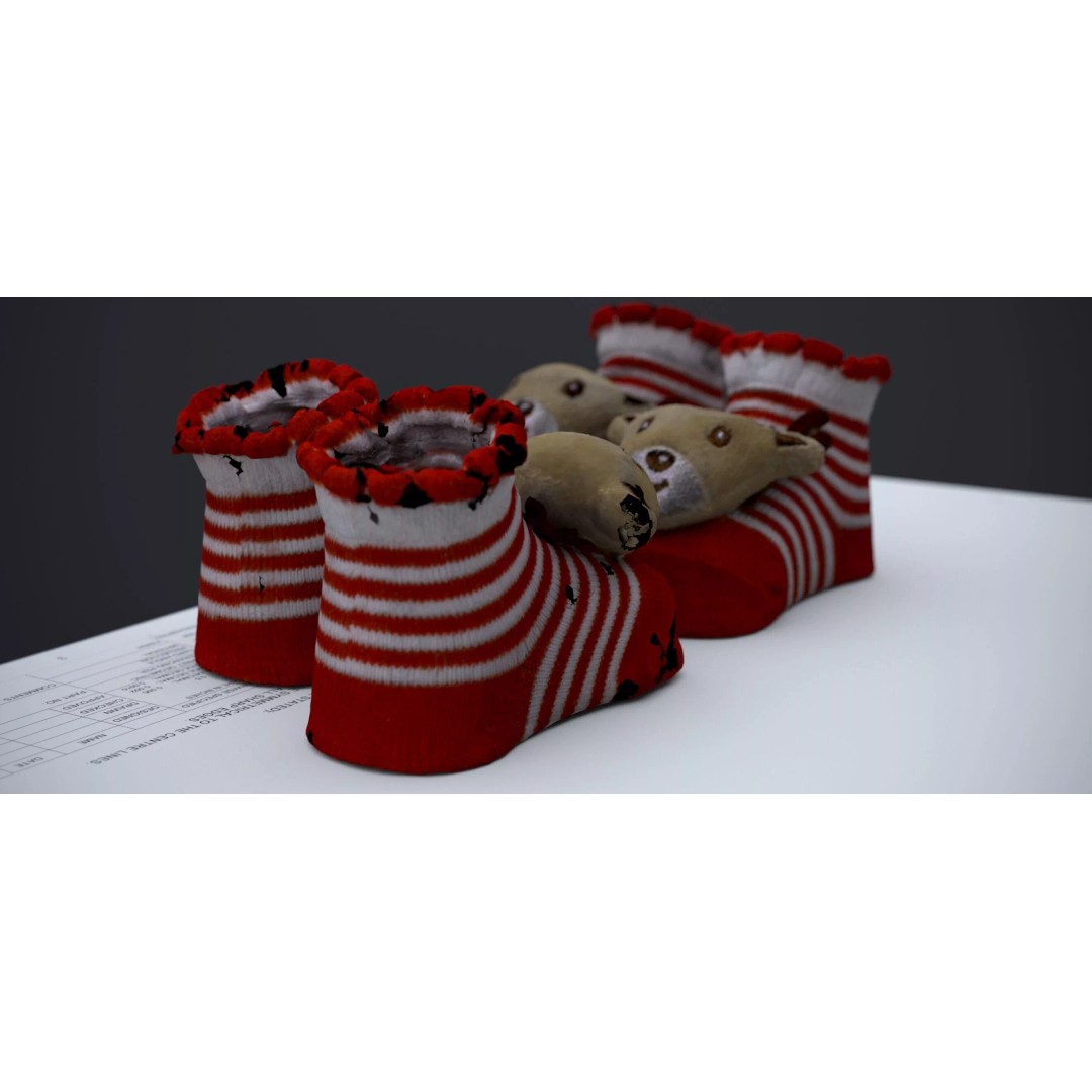 Christmas Raindeer Socks 3D Model – Festive Ornament, FBX & OBJ Formats - View 12