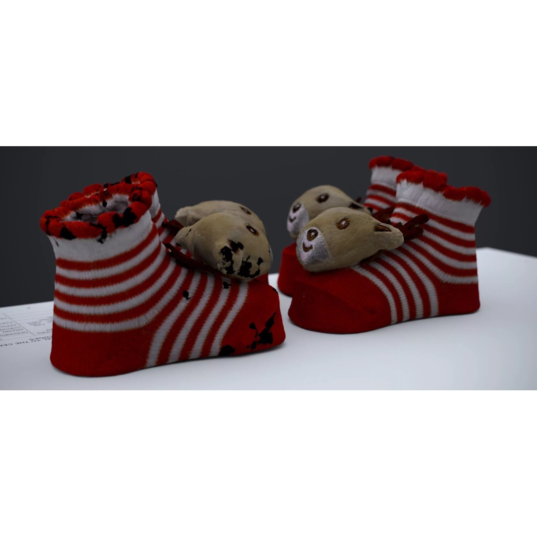 Christmas Raindeer Socks 3D Model – Festive Ornament, FBX & OBJ Formats - View 7