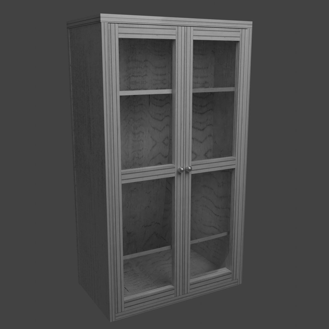 Cabinet 3D Model – Low Poly Furniture, PBR Textured, FBX - View 11