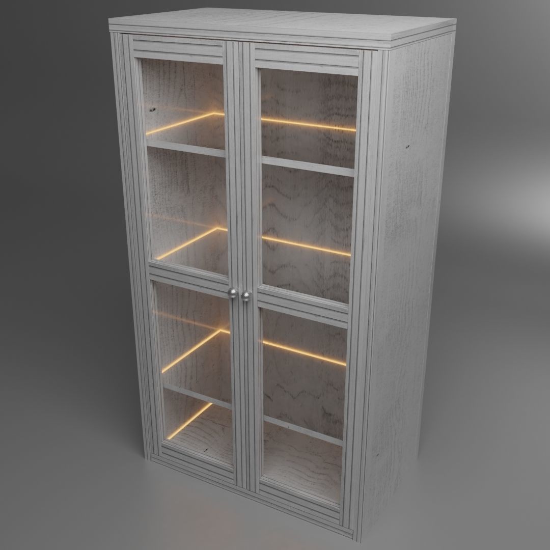 Cabinet 3D Model – Low Poly Furniture, PBR Textured, FBX - View 9